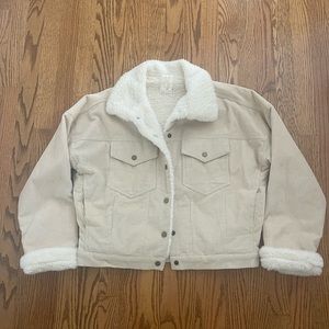 Sadie and Sage tan corduroy jacket, size S (oversized), excellent condition